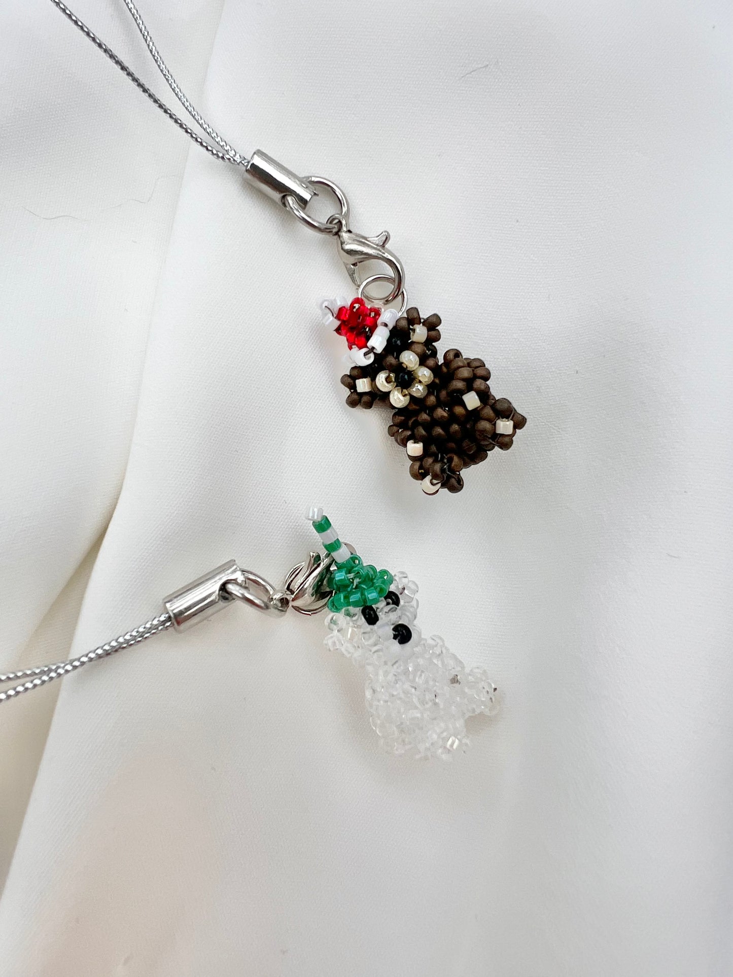 Beaded Holiday Bear Charms