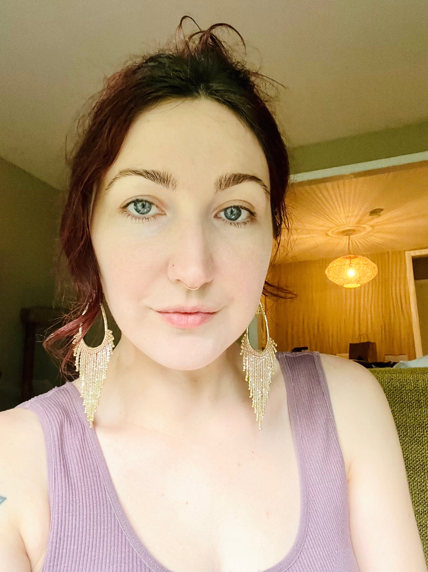 Gold Nopal Fringe Earrings