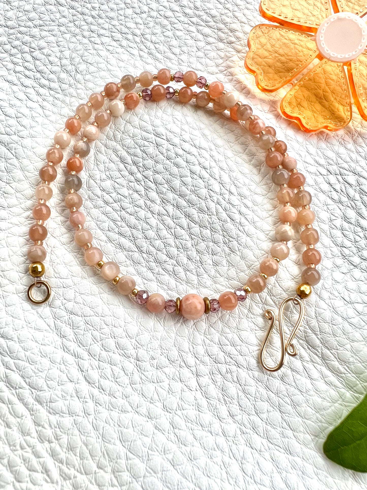 Peach Sunstone Necklace