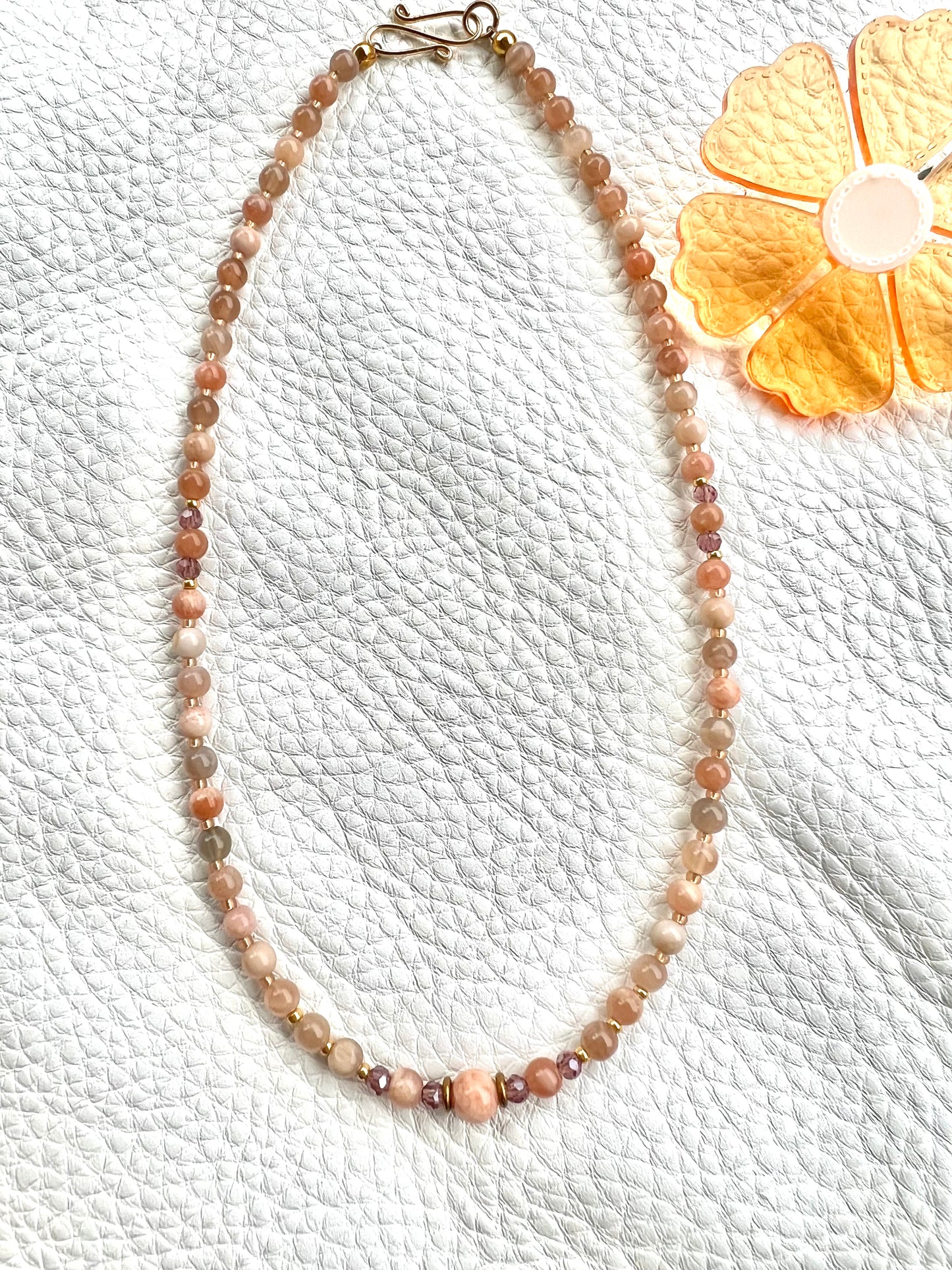 Peach Sunstone Necklace