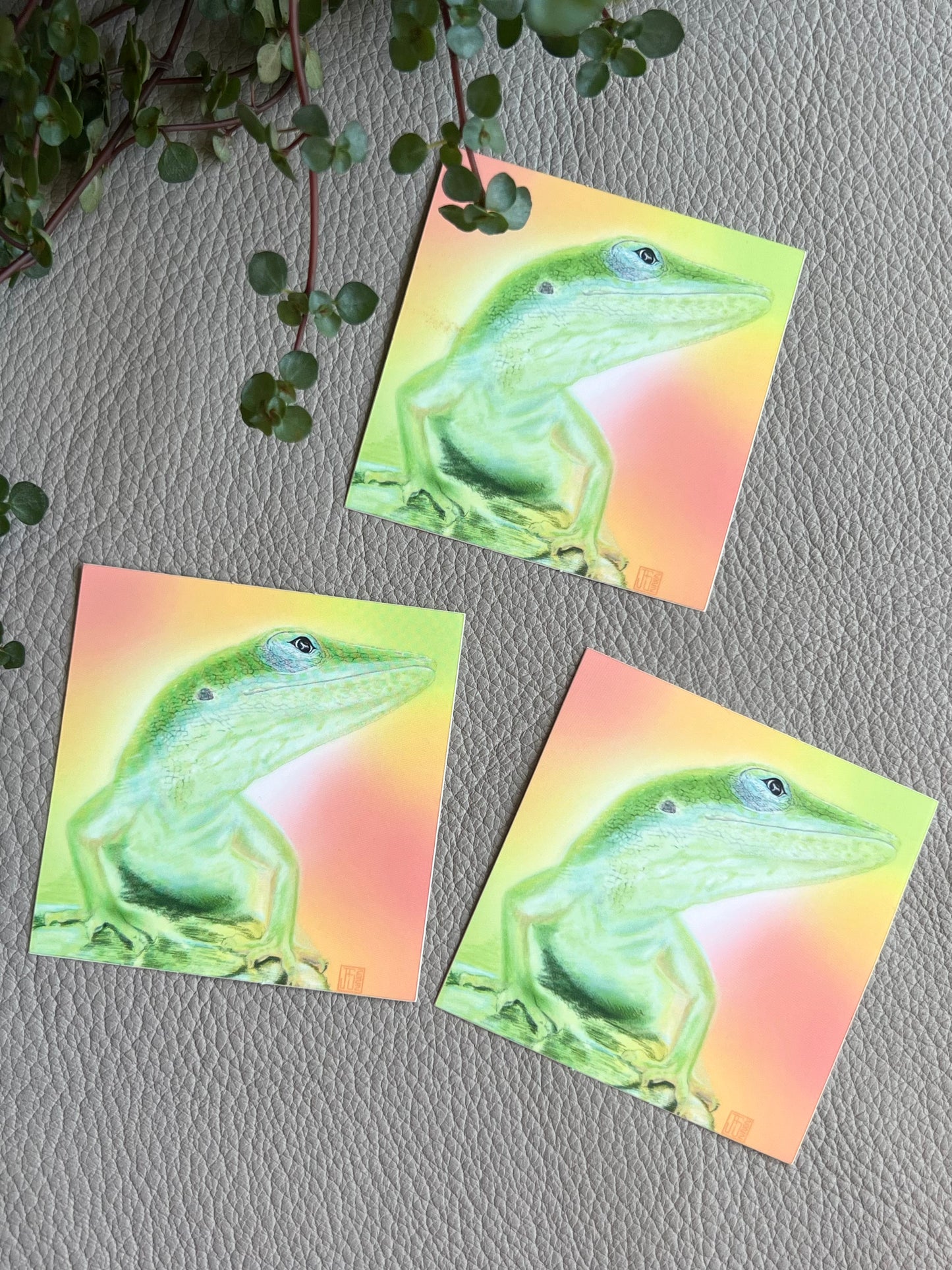 Green Anole Sticker