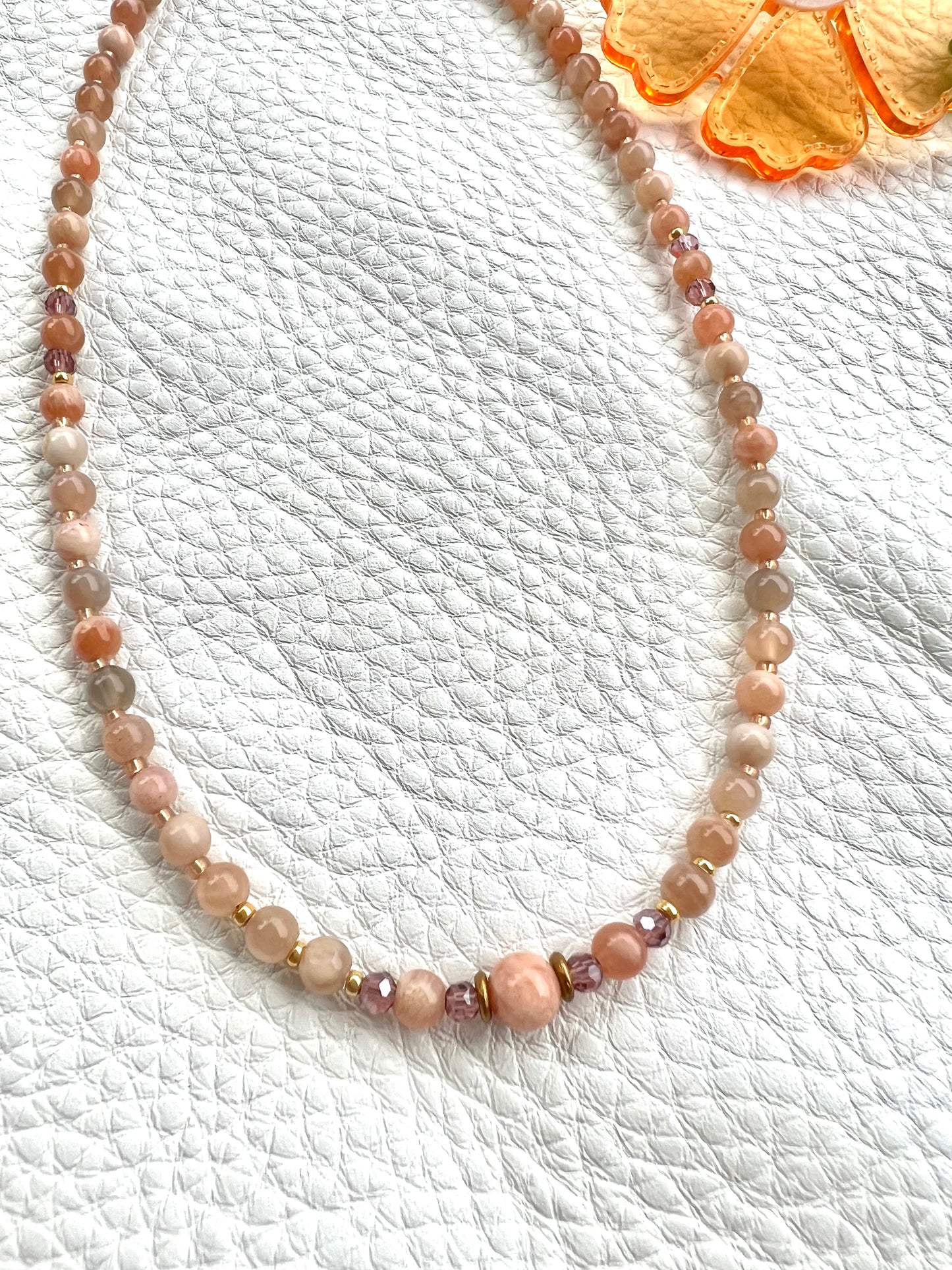 Peach Sunstone Necklace