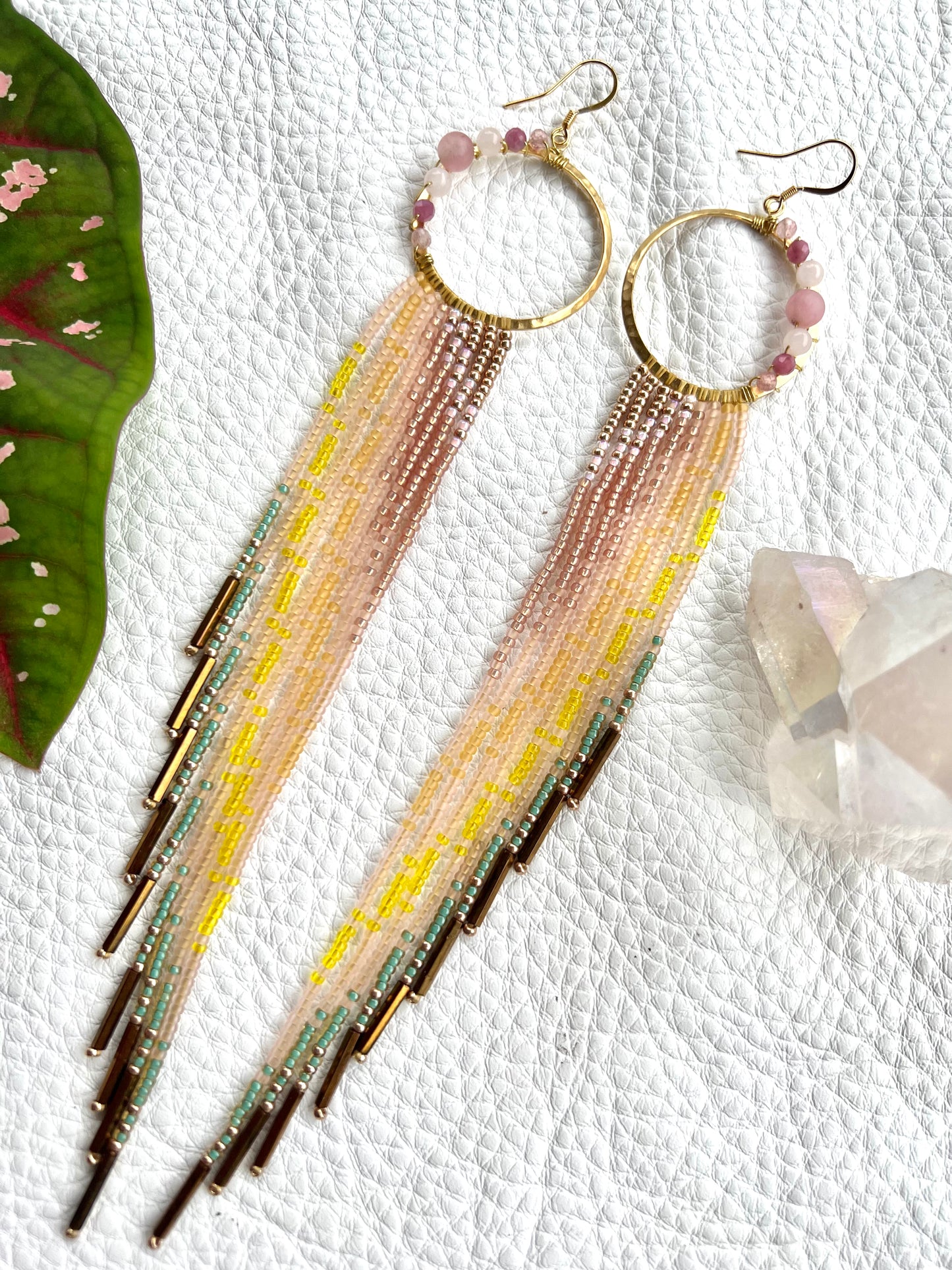Cherry Blossom Fringe Earrings