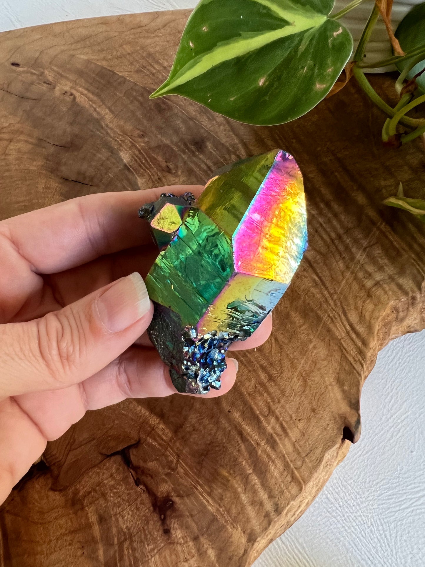 Rainbow Aura Quartz