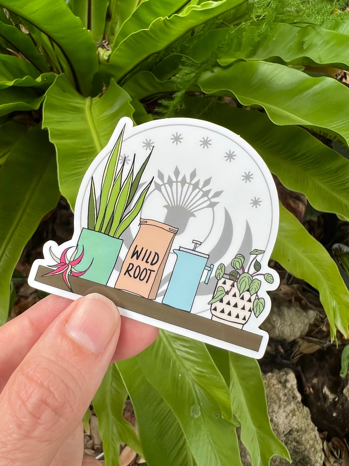 Wild. Root. Plant Shelf Sticker