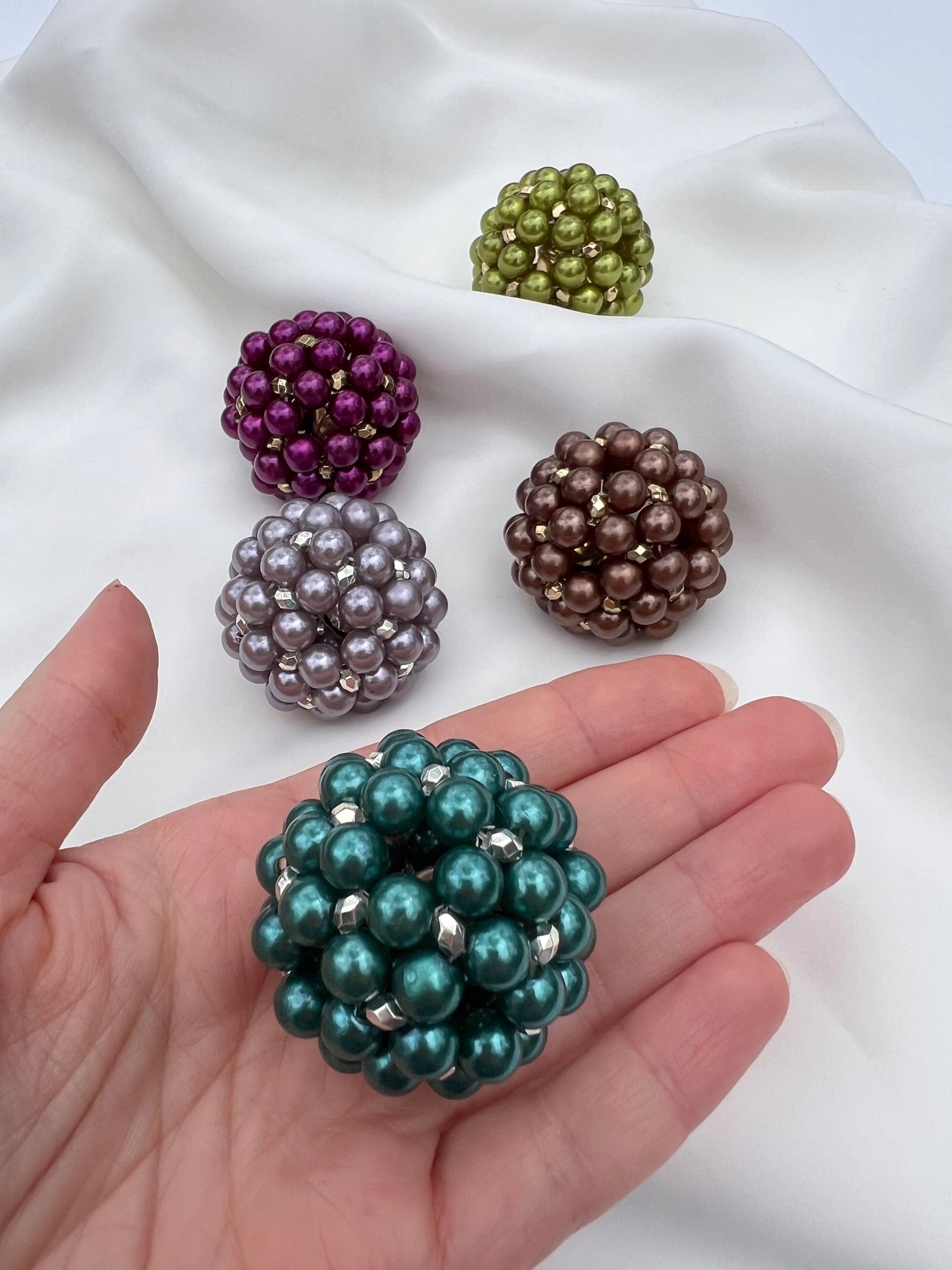 Modern Pearl Orb Ornaments