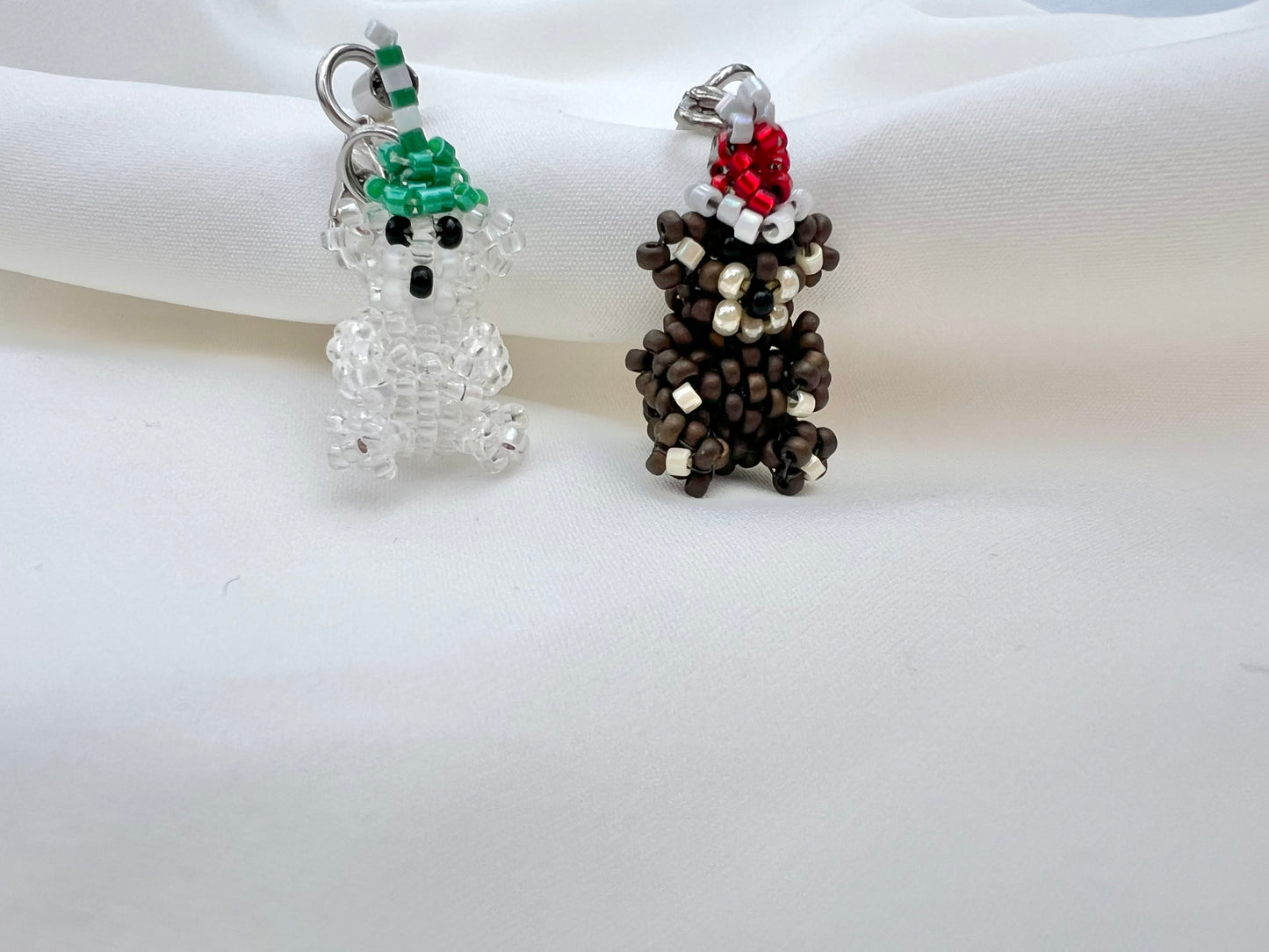 Beaded Holiday Bear Charms