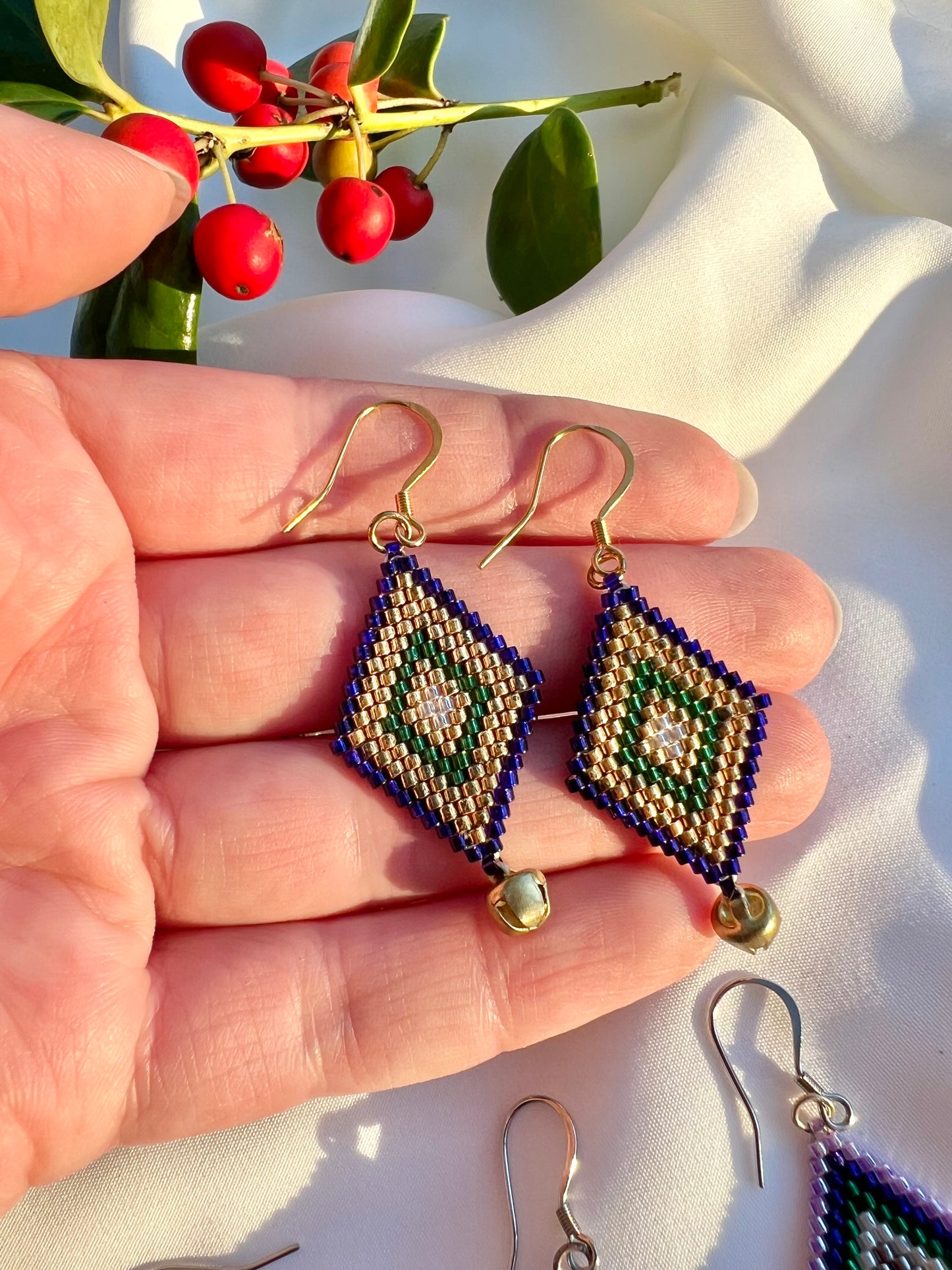 Mini Jingle Bell Diamond Earrings