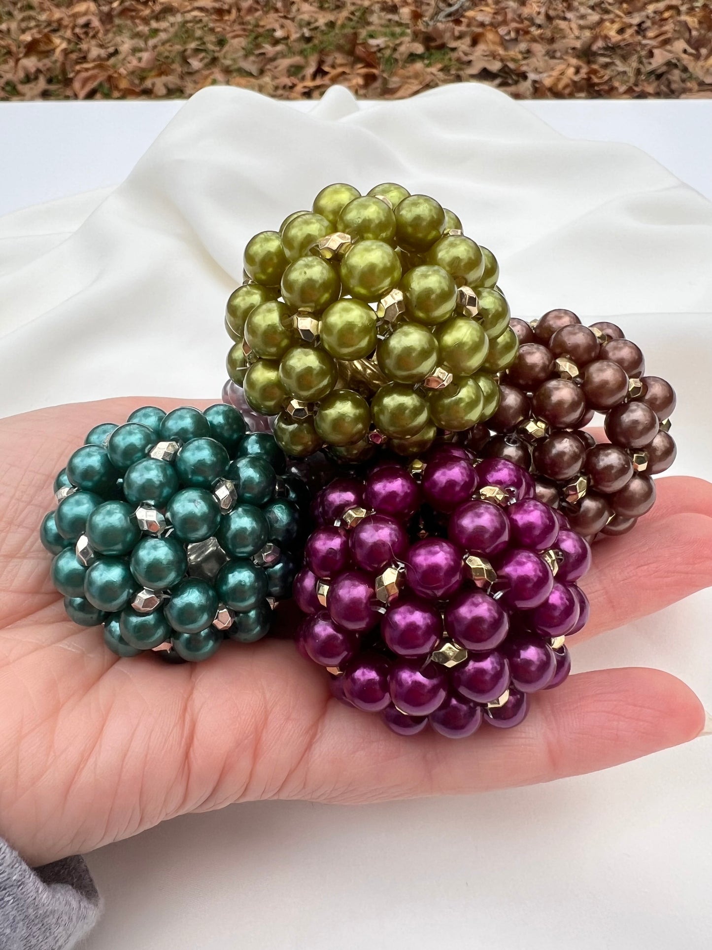 Modern Pearl Orb Ornaments