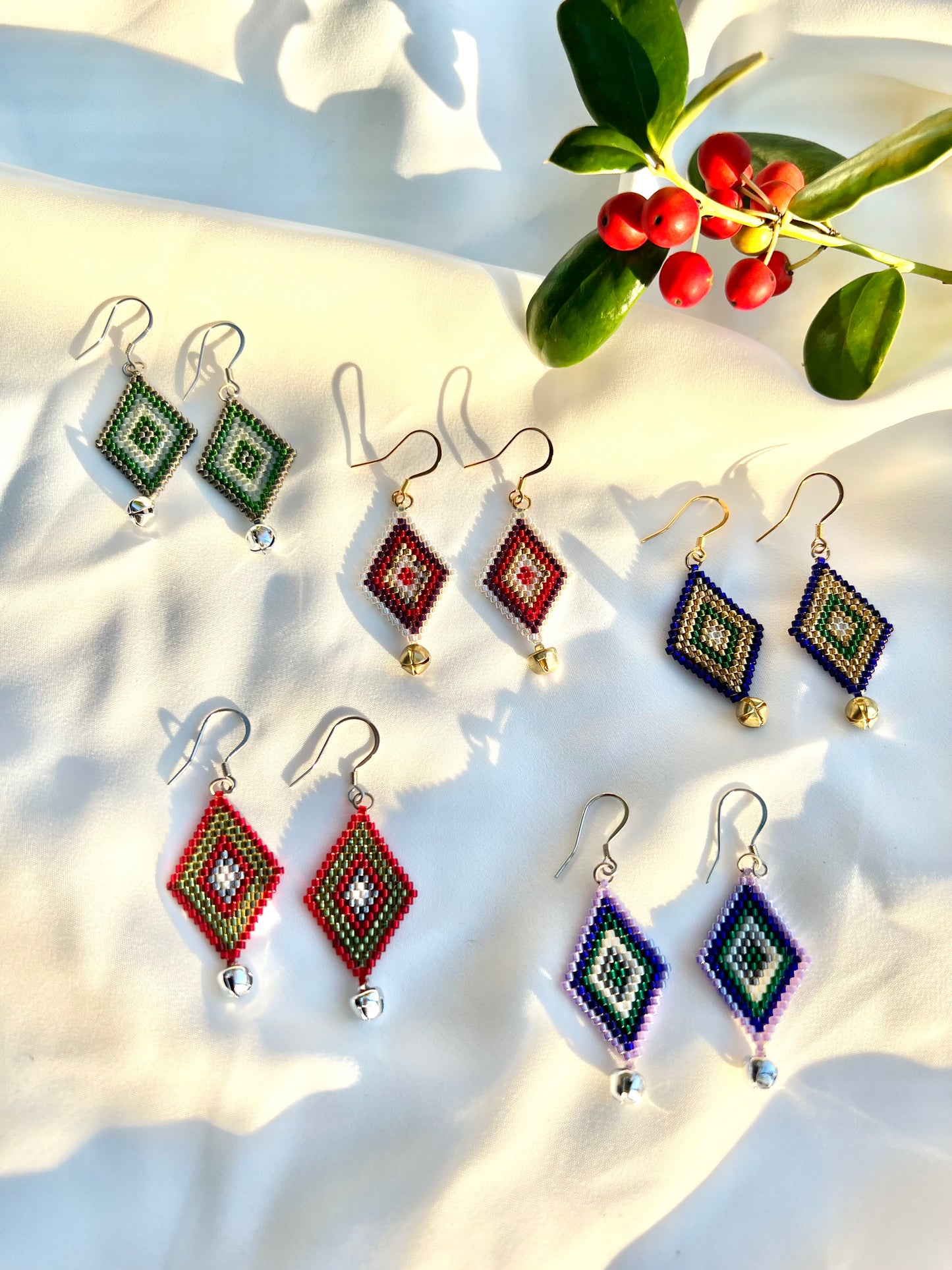 Mini Jingle Bell Diamond Earrings