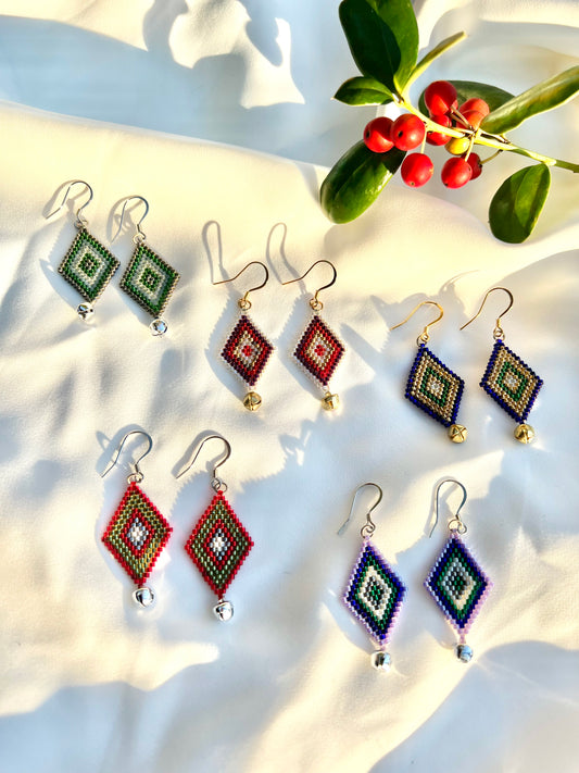 Mini Jingle Bell Diamond Earrings