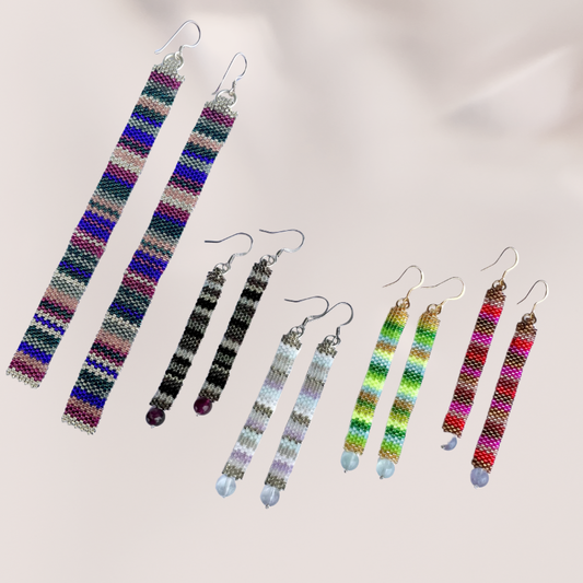 Stripey Beaded Earrings