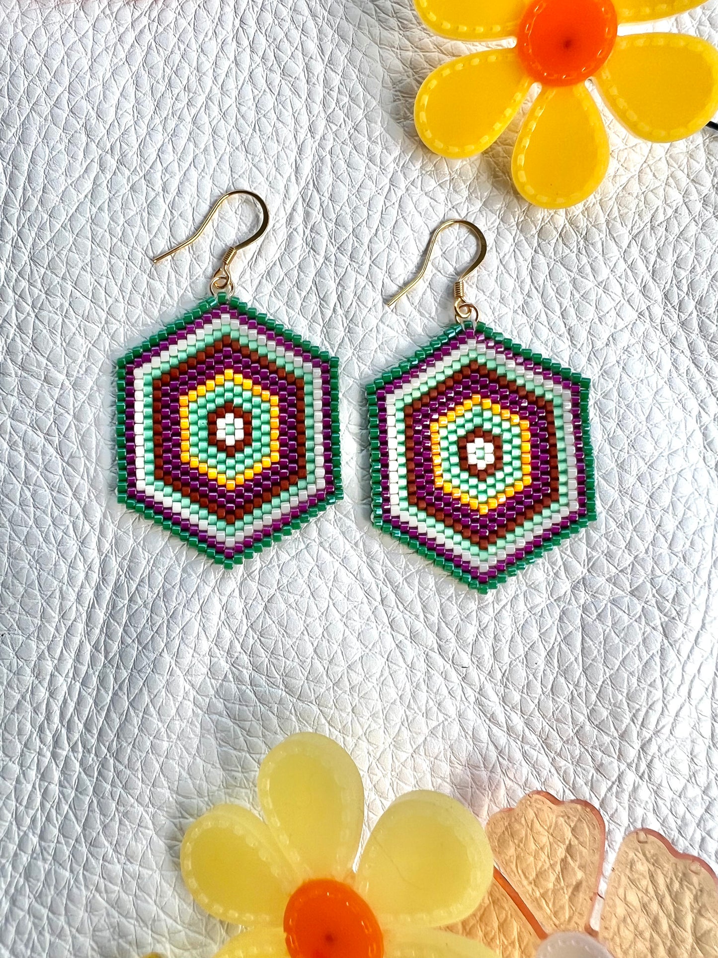 Mini Hexagons Earrings